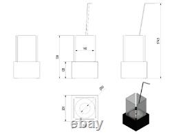 Free-standing bioethanol fireplace TANGO1-TÜV white