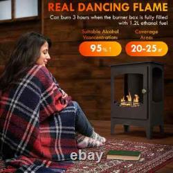 Freestanding Bioethanol Fireplace Ethanol Fireplace Stove with 1.2L Tank