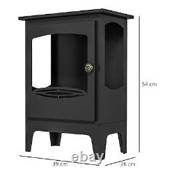 Freestanding Bioethanol Fireplace Ethanol Heater Stove 1.2L Tank Black HOMCOM