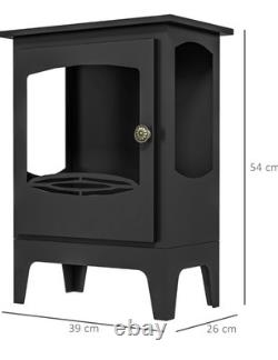 Freestanding Bioethanol Fireplace Ethanol Heater Stove 1.2L Tank Black RRP £215