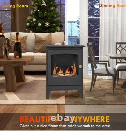Freestanding Bioethanol Fireplace Ethanol Heater Stove 1.2L Tank Black RRP £215