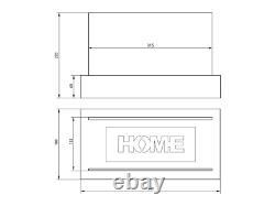 Freestanding Bioethanol Fireplace Home White Matt Glass