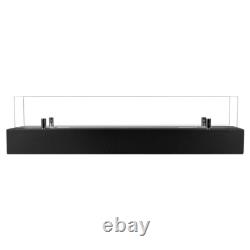 Freestanding Bioethanol Fireplace Insert 70 cm black with glass Garden-Patio