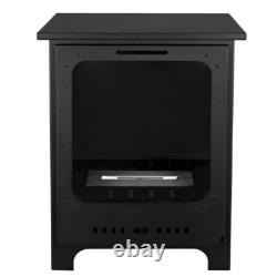 Freestanding Bioethanol Fireplace Insert KOZA MINI Black Indoor-Garden-Patio