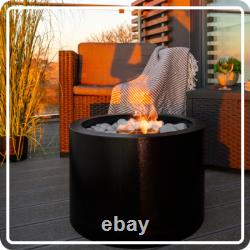 Freestanding Bioethanol Fireplace MOON Black Garden-Patio-Indoor
