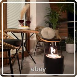 Freestanding Bioethanol Fireplace MOON Black MINI Garden-Patio-Indoor