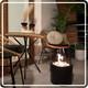 Freestanding Bioethanol Fireplace Moon Black Mini Garden-patio-indoor