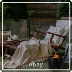 Freestanding Bioethanol Fireplace MOON Black MINI Garden-Patio-Indoor