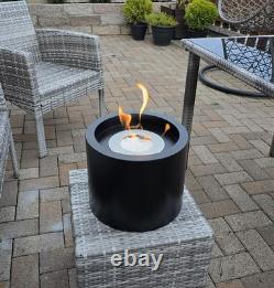 Freestanding Bioethanol Fireplace MOON MINI BLACK Garden-Patio-Balcony-Indoor