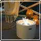 Freestanding Bioethanol Fireplace Moon White Garden-patio-indoor