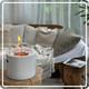 Freestanding Bioethanol Fireplace Moon White Mini Garden-patio-indoor