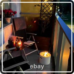 Freestanding Bioethanol Fireplace MOON White MINI Garden-Patio-Indoor