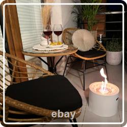 Freestanding Bioethanol Fireplace MOON White MINI Garden-Patio-Indoor