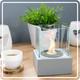Freestanding Bioethanol Fireplace Nest Mini Gray Garden-patio-indoor