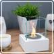Freestanding Bioethanol Fireplace Nest Mini White Garden-patio-indoor