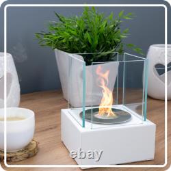 Freestanding Bioethanol Fireplace NEST MINI White Garden-Patio-Indoor