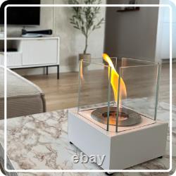 Freestanding Bioethanol Fireplace NEST MINI White Garden-Patio-Indoor