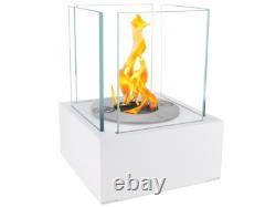 Freestanding Bioethanol Fireplace NEST MINI White Garden-Patio-Indoor
