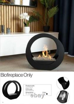 Freestanding Bioethanol Fireplace ONLY Black matt
