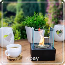 Freestanding Bioethanol Fireplace SMART MINI Black Garden-Patio-Indoor