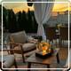 Freestanding Bioethanol Fireplace Sunset Garden Mini Black Garden-patio-indoor