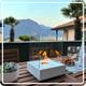 Freestanding Bioethanol Fireplace Sunset Garden Mini White Garden-patio-indoor