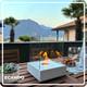 Freestanding Bioethanol Fireplace Sunset Garden Mini White Garden-patio-indoor