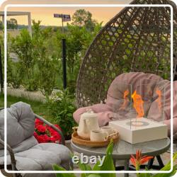 Freestanding Bioethanol Fireplace SUNSET GARDEN MINI White Garden-Patio-Indoor