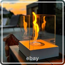 Freestanding Bioethanol Fireplace SUNSET GARDEN MINI White Garden-Patio-Indoor