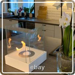 Freestanding Bioethanol Fireplace SUNSET GARDEN MINI White Garden-Patio-Indoor