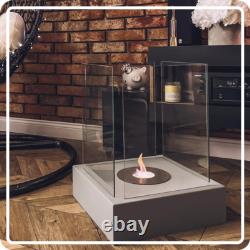 Freestanding Bioethanol Fireplace SUNSET Gray Garden-Patio-Indoor