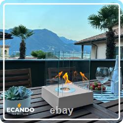 Freestanding Bioethanol Fireplace SUNSET MINI Grey Garden-Patio-Indoor