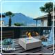 Freestanding Bioethanol Fireplace Sunset Mini Grey Garden-patio-indoor