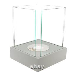 Freestanding Bioethanol Fireplace SUNSET MINI Grey Garden-Patio-Indoor