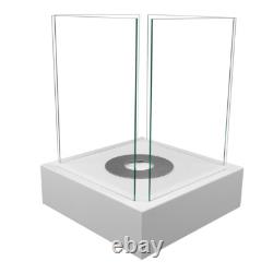 Freestanding Bioethanol Fireplace SUNSET White Garden-Patio-Indoor