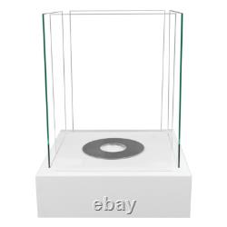 Freestanding Bioethanol Fireplace SUNSET White Garden-Patio-Indoor