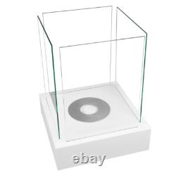 Freestanding Bioethanol Fireplace SUNSET White Garden-Patio-Indoor
