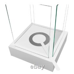 Freestanding Bioethanol Fireplace SUNSET White Garden-Patio-Indoor