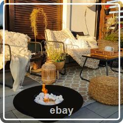 Freestanding Bioethanol Fireplace UNIVERSE Black Garden-Patio-Indoor