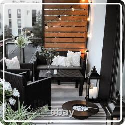 Freestanding Bioethanol Fireplace UNIVERSE Black Garden-Patio-Indoor