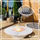 Freestanding Bioethanol Fireplace Universe White Garden-patio-indoor