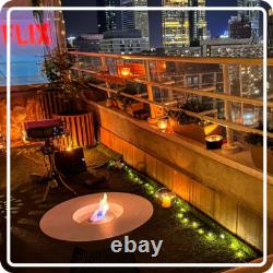 Freestanding Bioethanol Fireplace UNIVERSE White Garden-Patio-Indoor