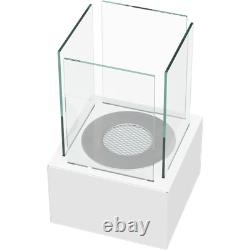 Freestanding Bioethanol fireplace TANGO1 white