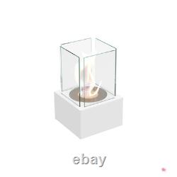 Freestanding Bioethanol fireplace TANGO1 white