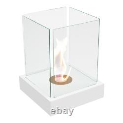 Freestanding Bioethanol fireplace TANGO 4 white TÜV