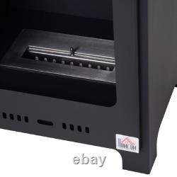 Freestanding Ethanol Fireplace, Bioethanol Fire with 0.9L Tank, 3 Hours