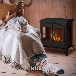 Freestanding Ethanol Fireplace Bioethanol Fire with 0.9L Tank 3 Hours Burning Time