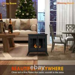 Freestanding Ethanol Fireplace Bioethanol Fire with 0.9L Tank 3 Hours Burning Time