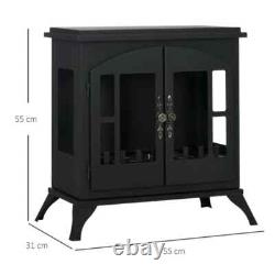 Freestanding Ethanol Fireplace Bioethanol Fire with 0.9L Tank 3 Hours Burning Time