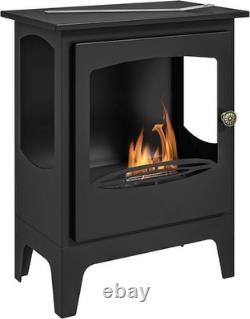 Freestanding Ethanol Fireplace Indoor Burner 1.2L Tank 3Hrs Flame Heater